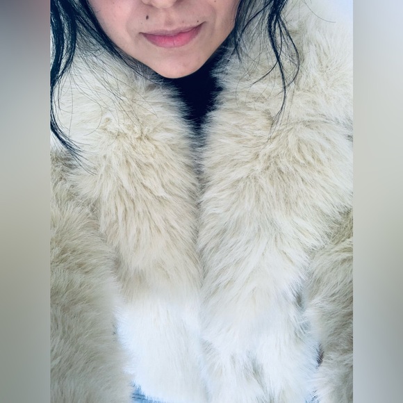 ZARA Brand New Faux Fur Coat - size Small ** Trend alert - Picture 6 of 9